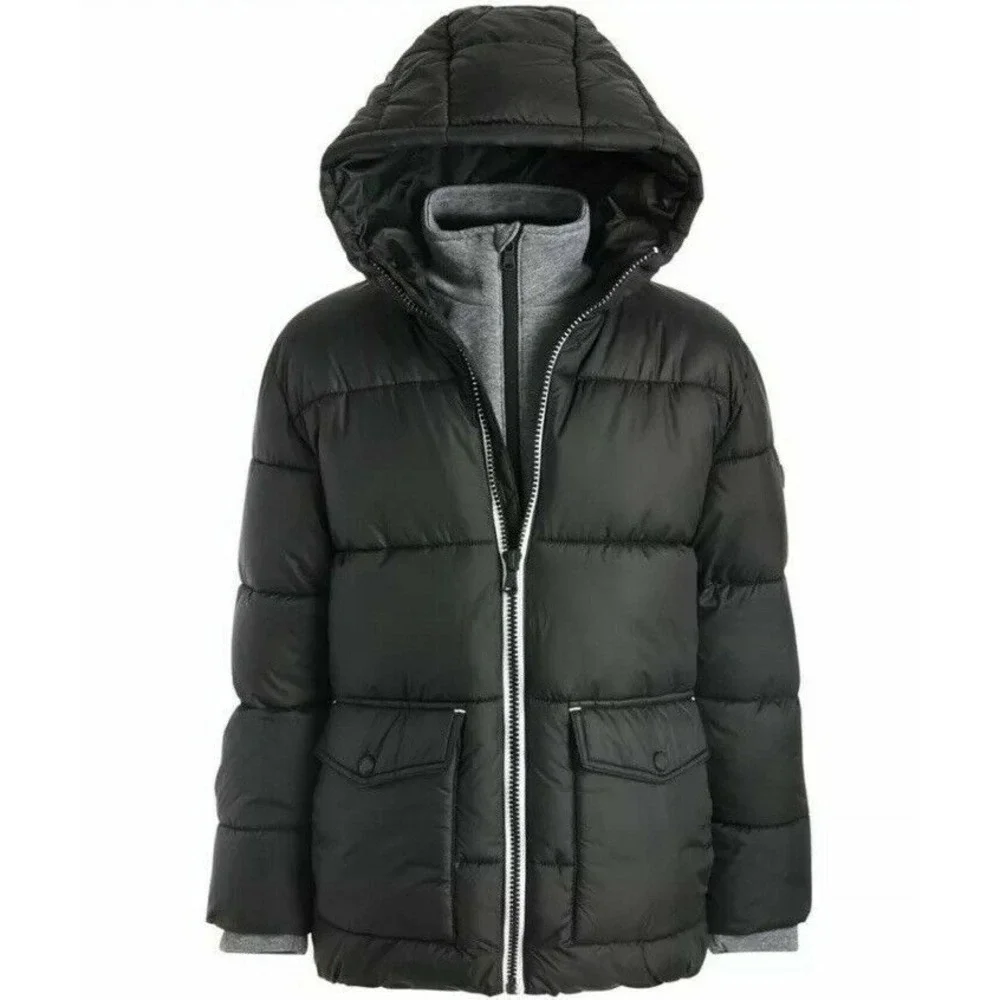 Michael Kors Toddler Boys Hooded Puffer Jacket black Size 2t 2